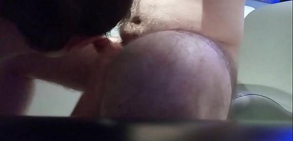 my secretary suck my cock while I work